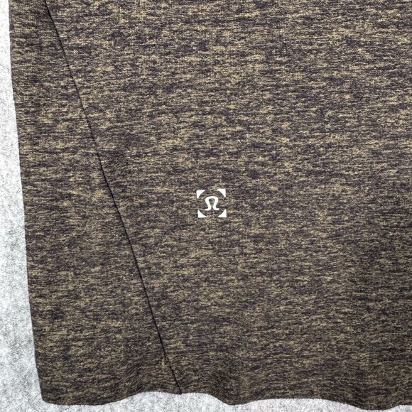 Lululemon Surge Warm 1/2 Zip Men's Size XL Heather Brown Long Sleeve Athleisure - Picture 7 of 10